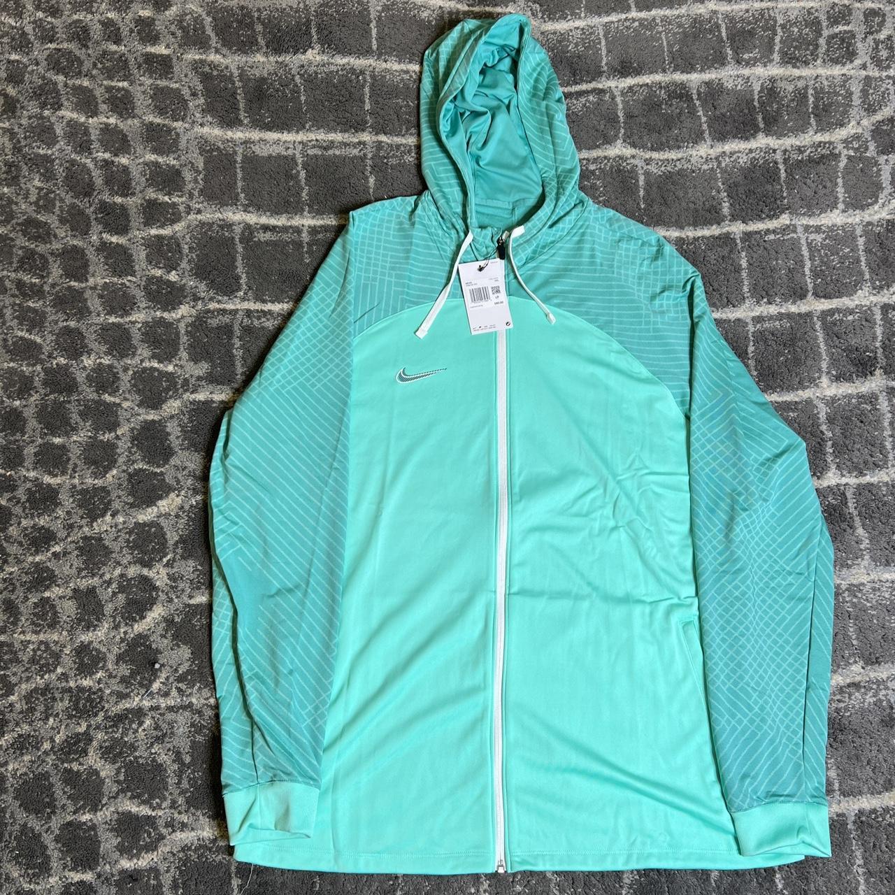 Nike DRI FIT STRIKE Hooded Active Jacket Hyper Teal. Depop