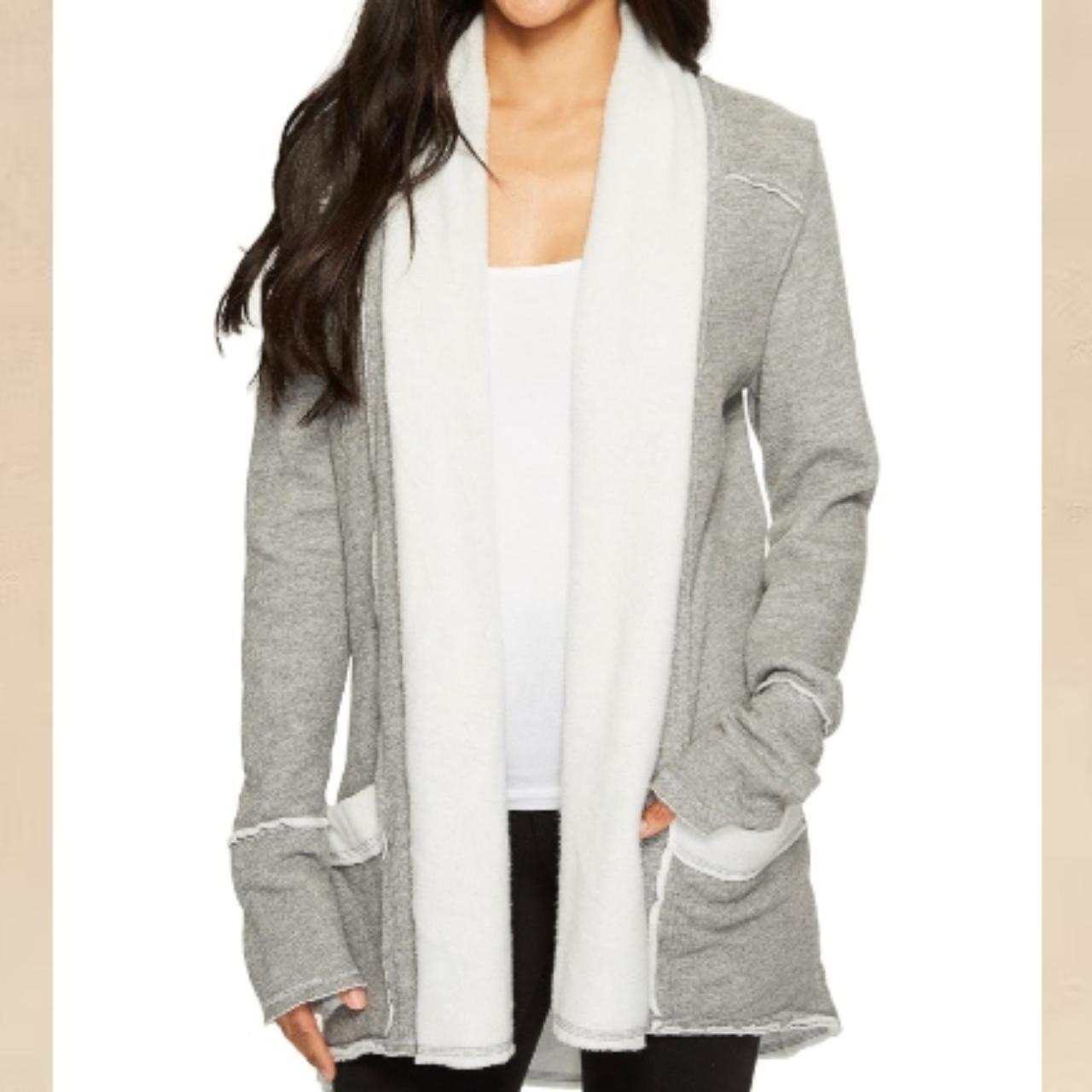 Open front store sherpa cardigan