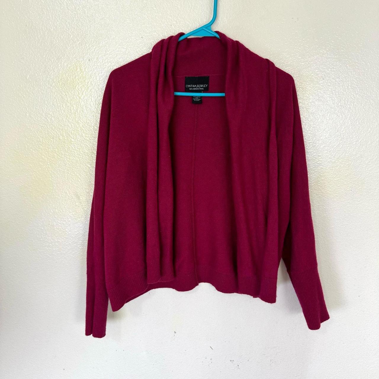 Cynthia Rowley 100 Merino Wool Cardigan Sweater. Depop