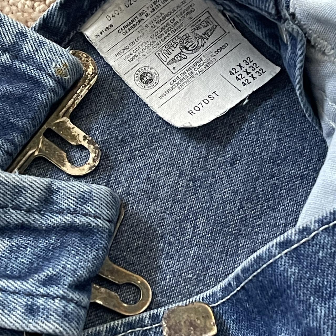 Vintage* 2002 Carhartt Union Made In USA Denim... - Depop