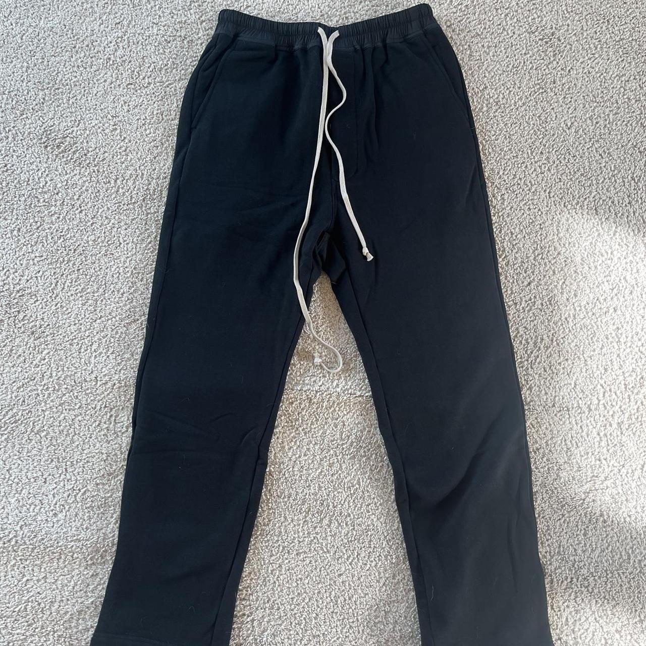 *R 3 P* New Rick Owen Black Sweatpants - Depop