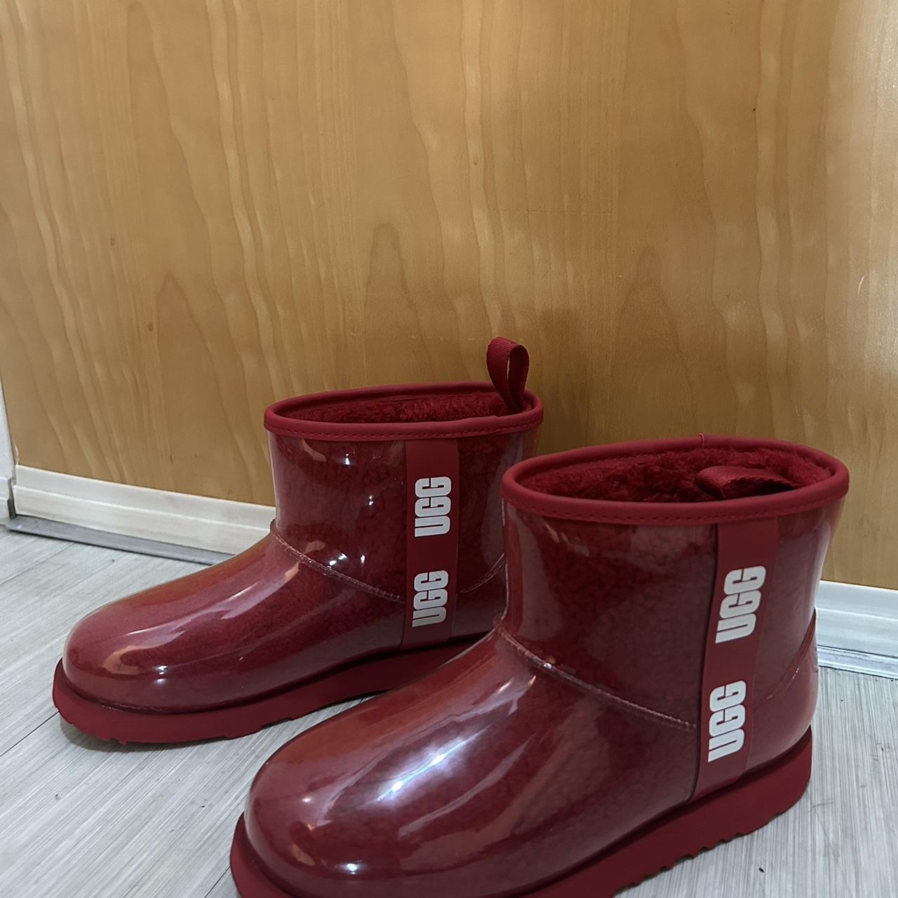 Red ugg deals rain boots