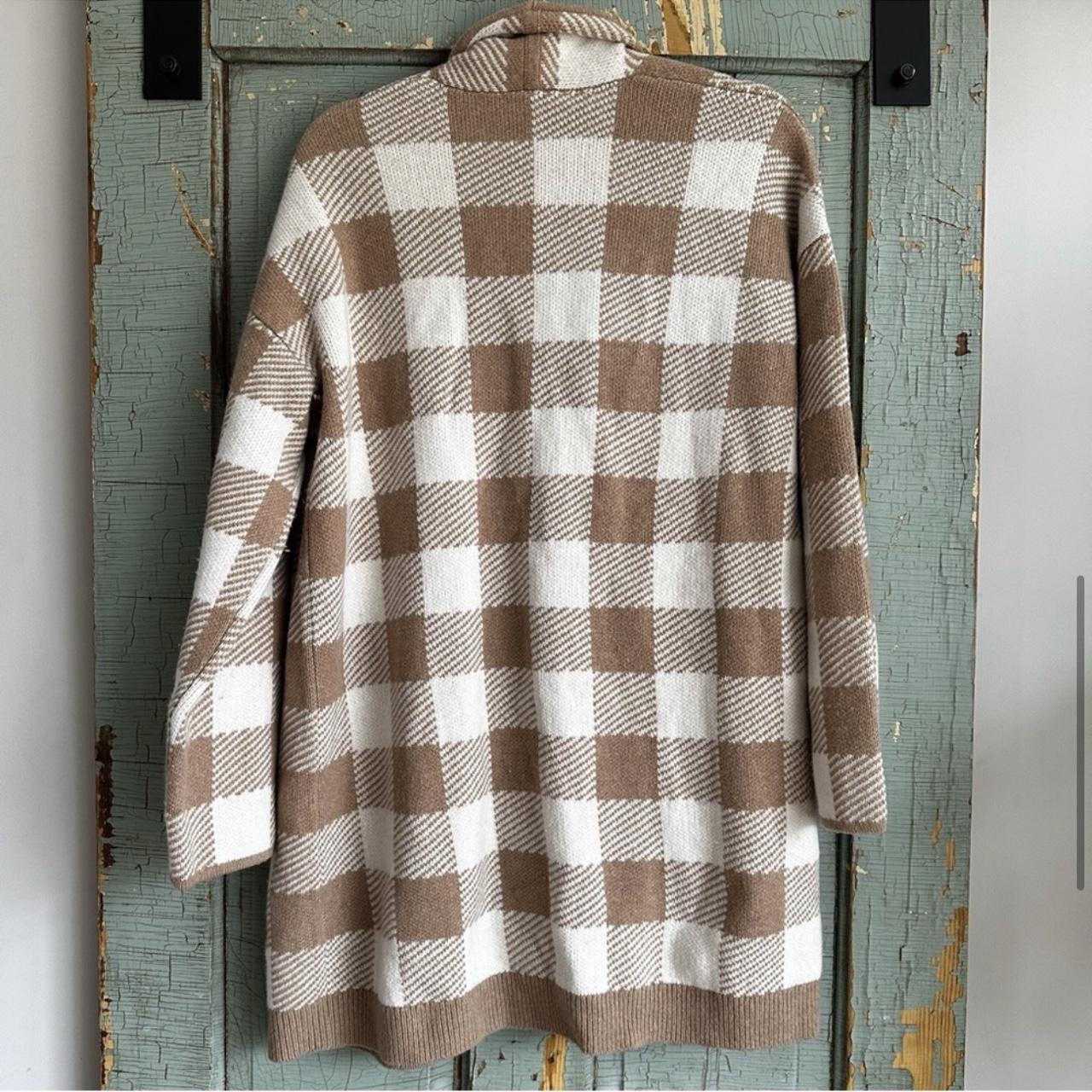 Buffalo check hot sale sweater coat