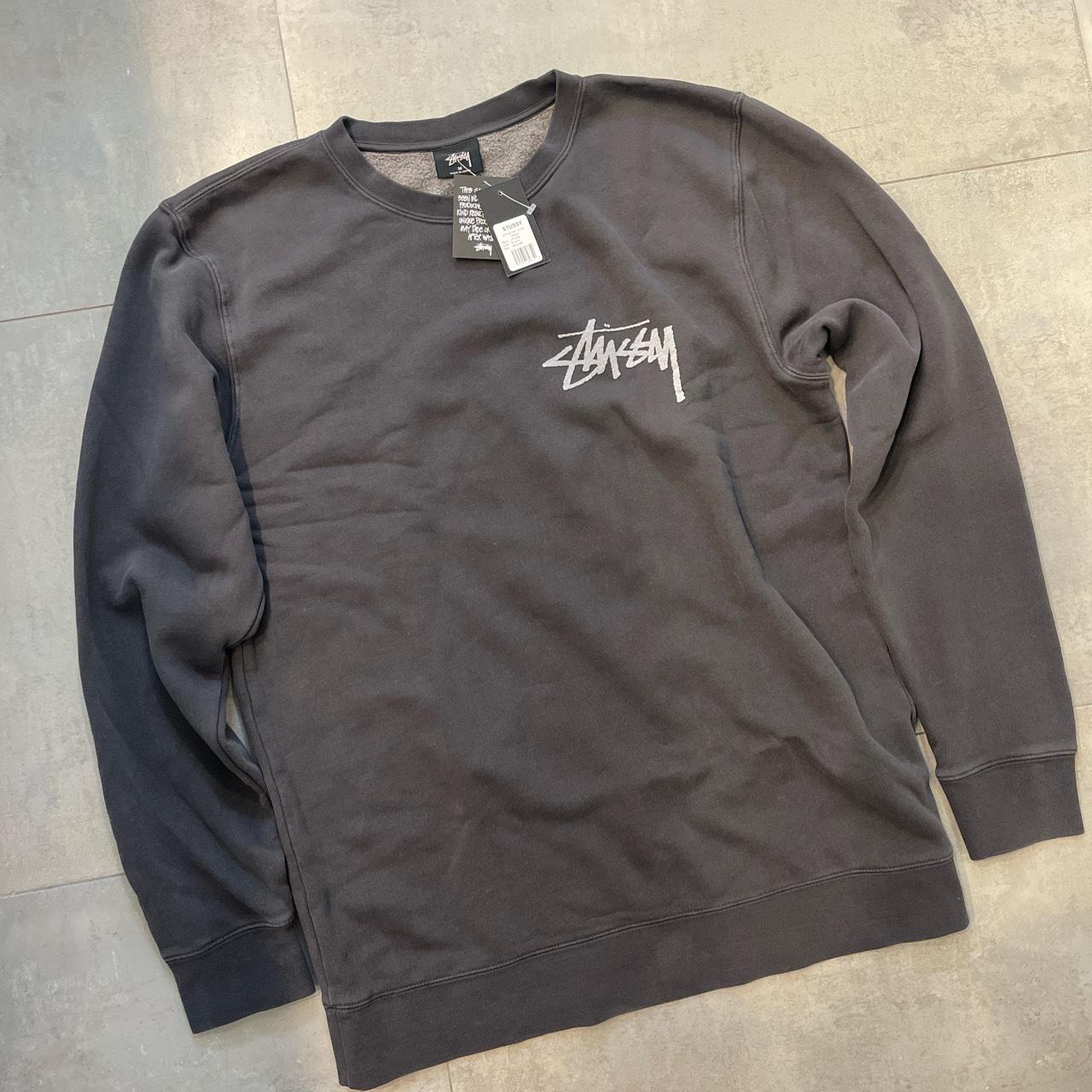 Pigment dyed crew stussy black size medium. Brand... - Depop