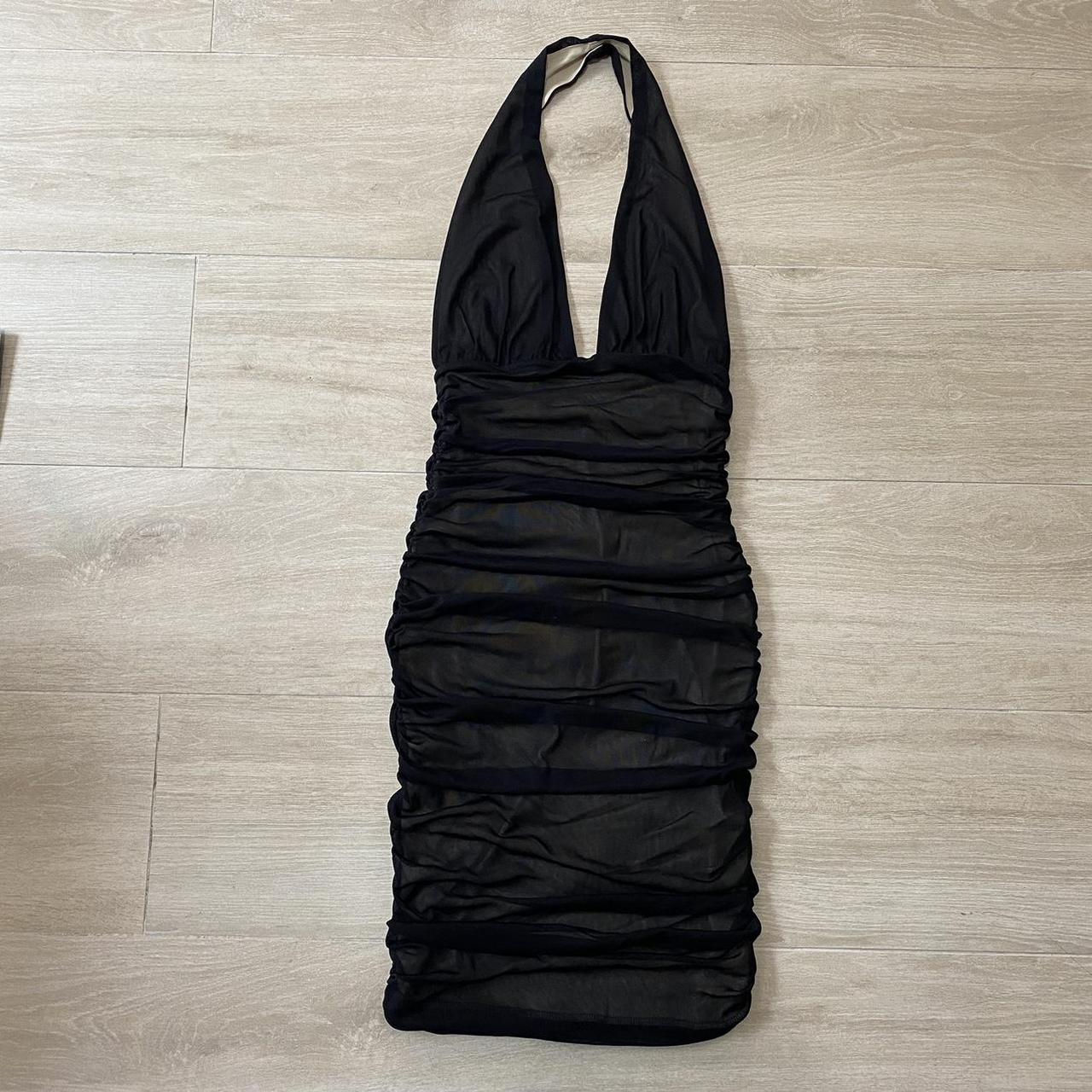 Guess fitted black mini dress with super cute... - Depop