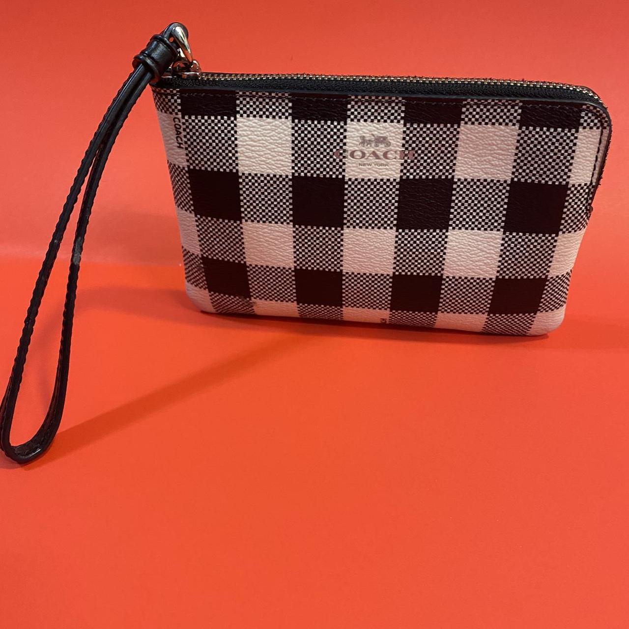 Buffalo plaid coach discount wallet