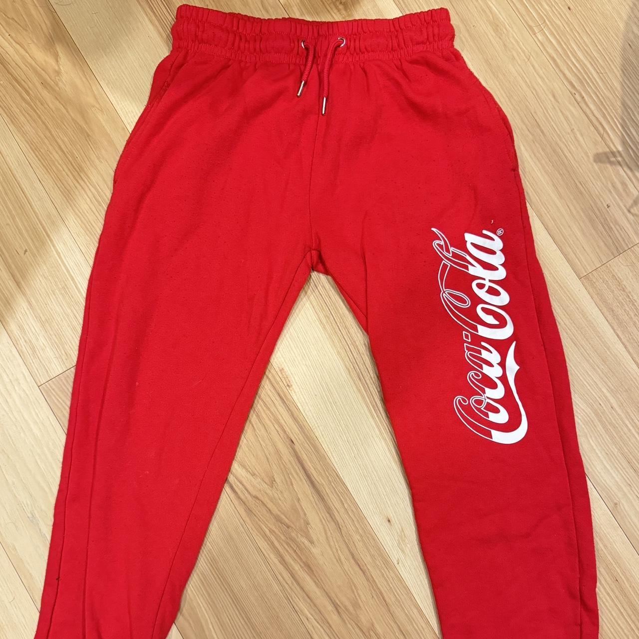 Primark Red Medium CocaCola sweatpants cuffed at