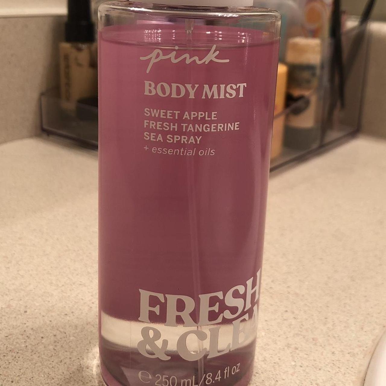 Pink fresh and clean body spray, barely used! Depop