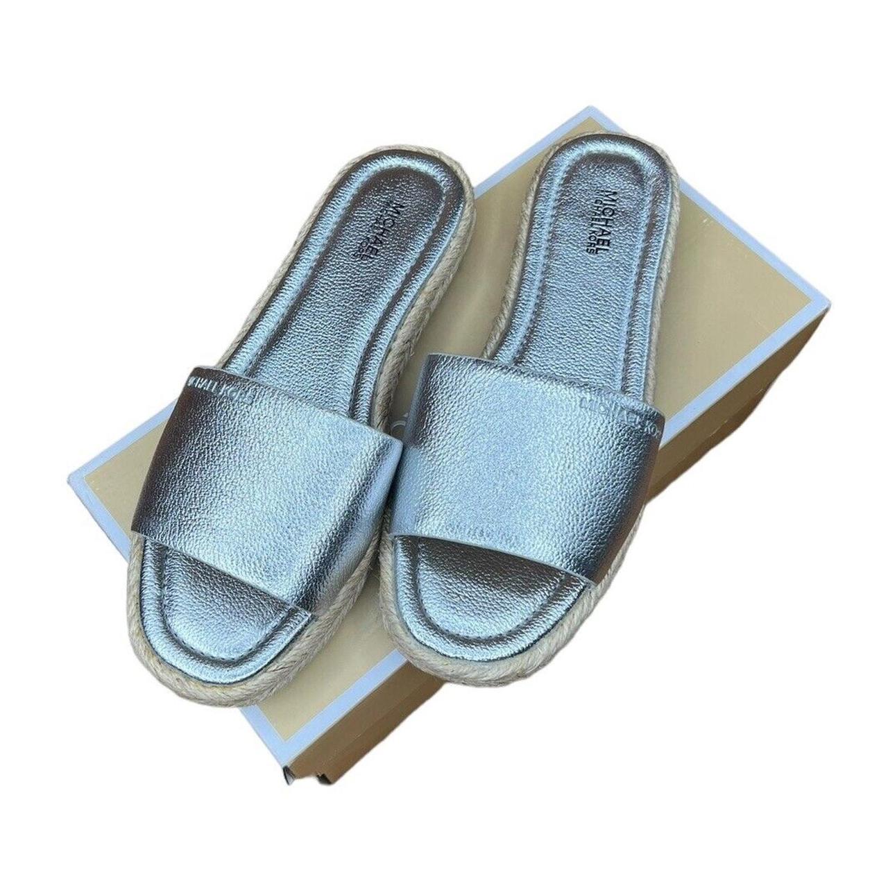 Michael kors slides silver online