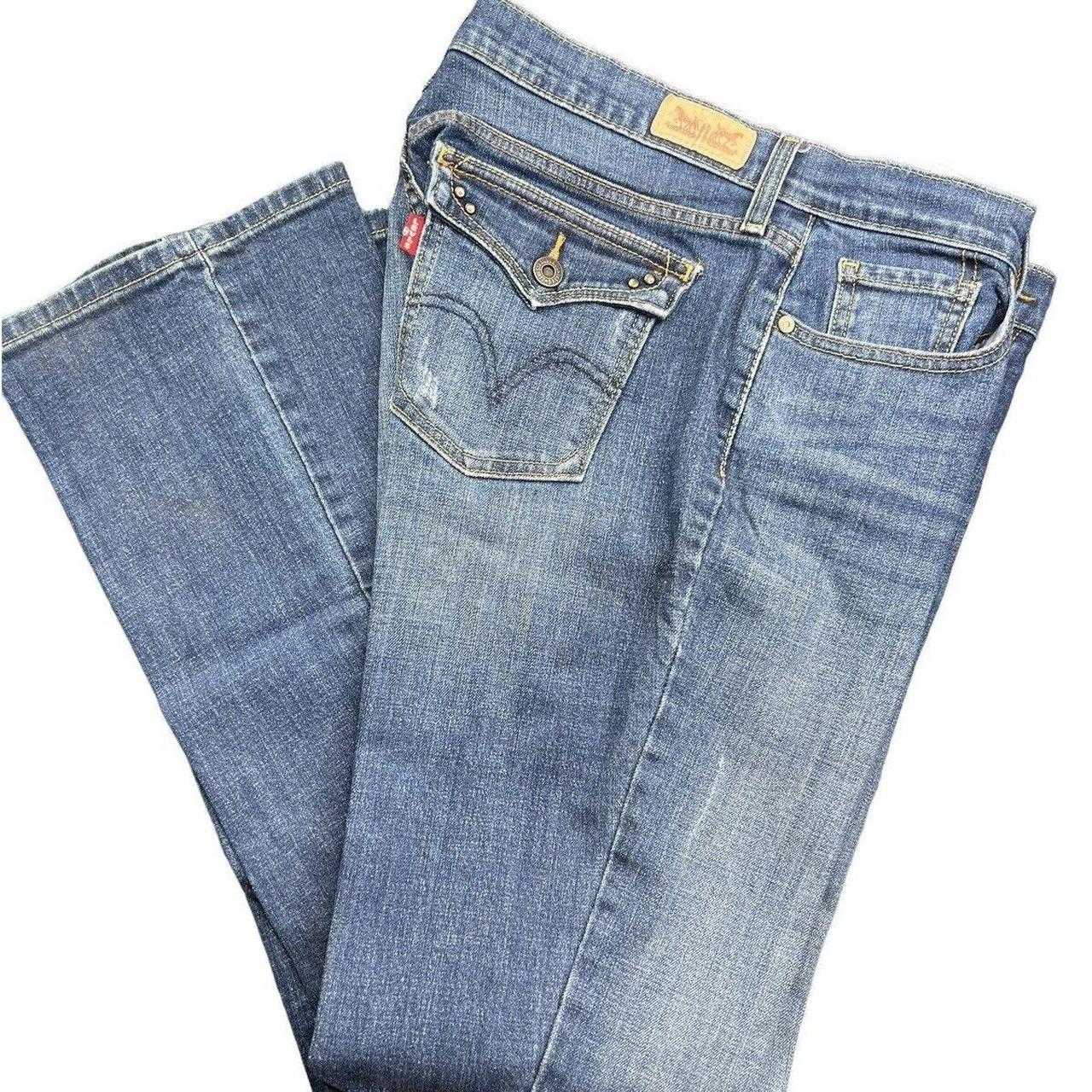 Levis 515 Boot Cut Jeans Womens Size 8R Distressed. Depop