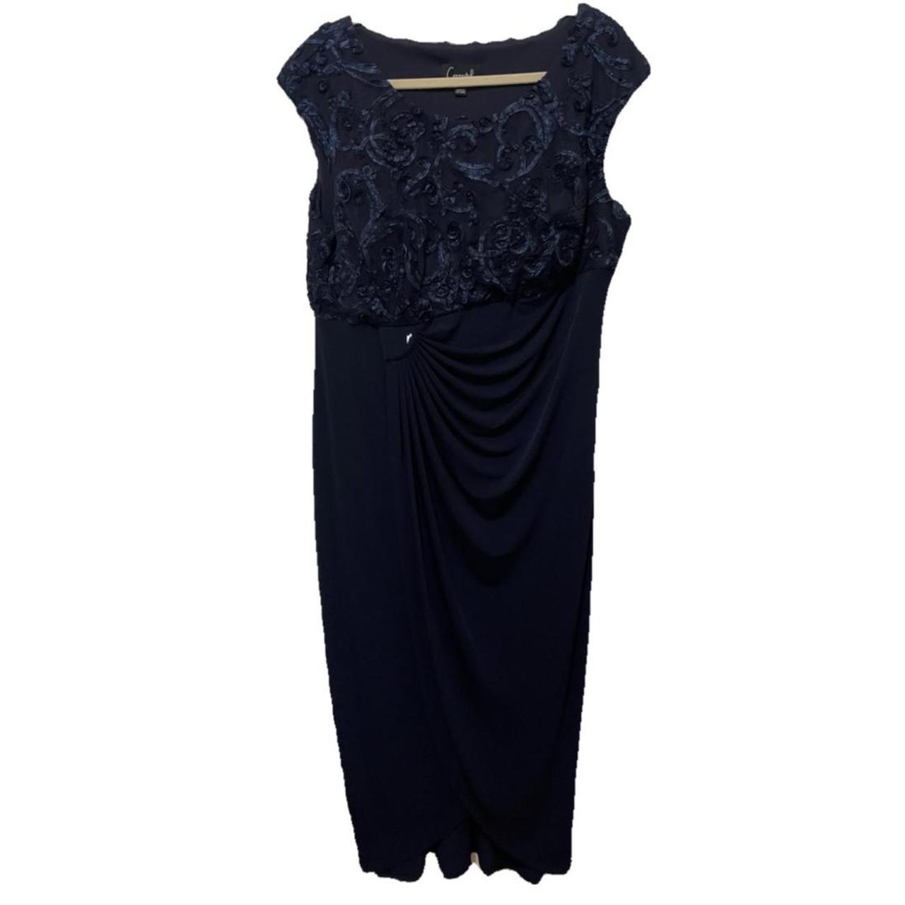 vintage navy blue evening gown size 14 worn only... - Depop
