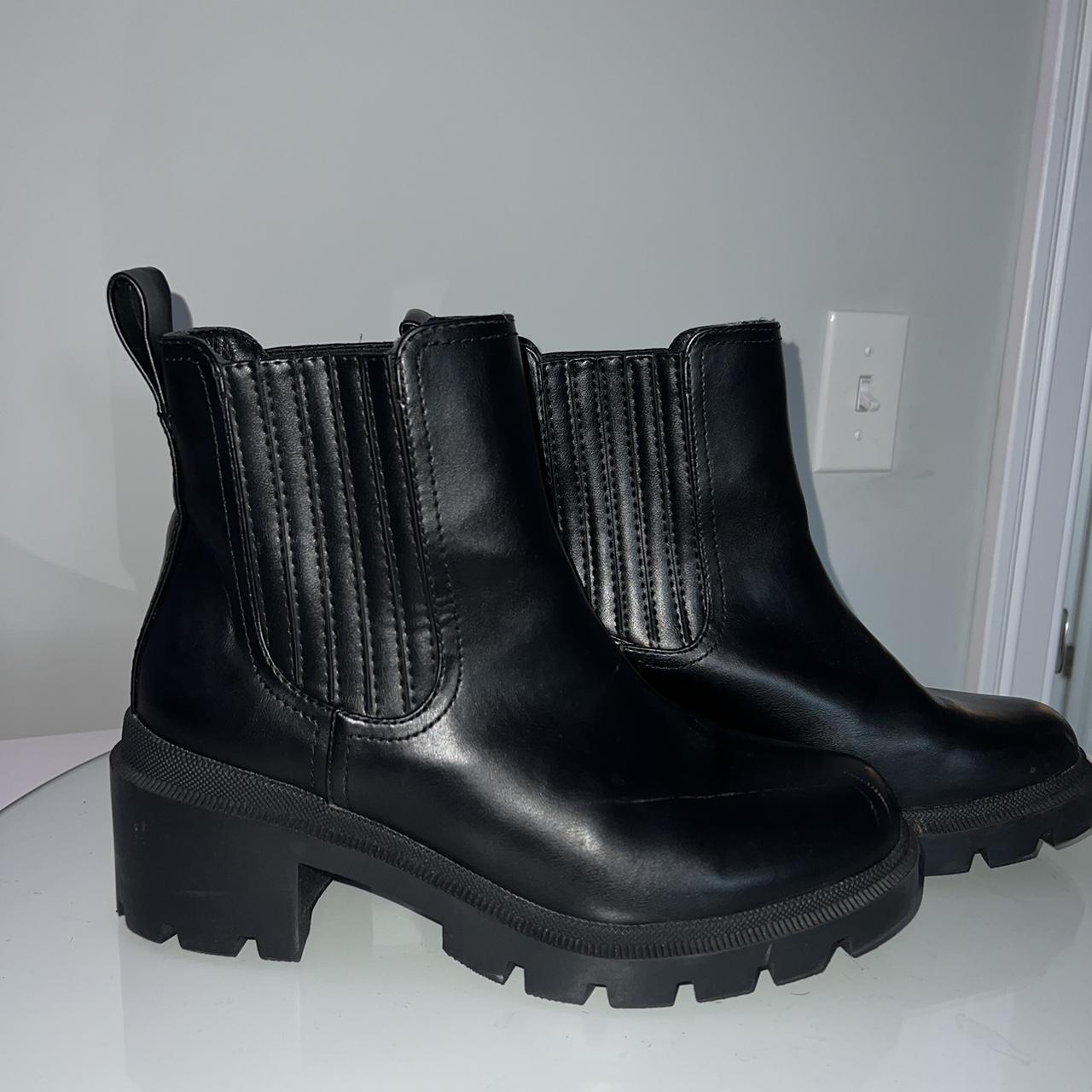 Black Leather Boots - super comfortable - Depop