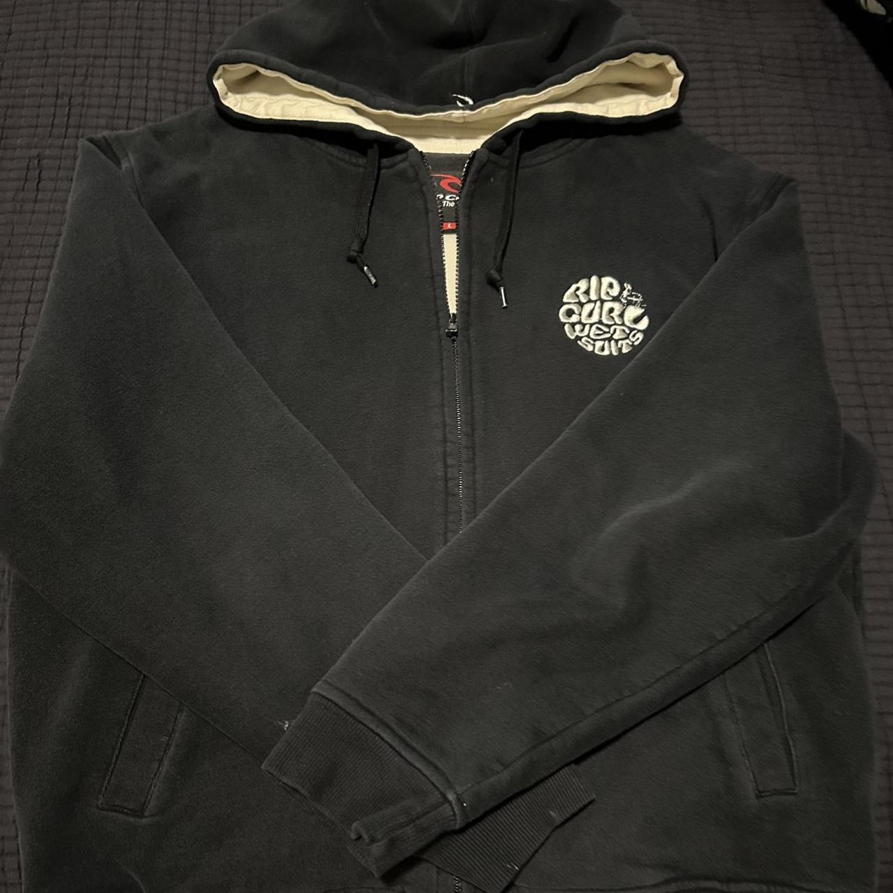 black rip curl zip up - Depop