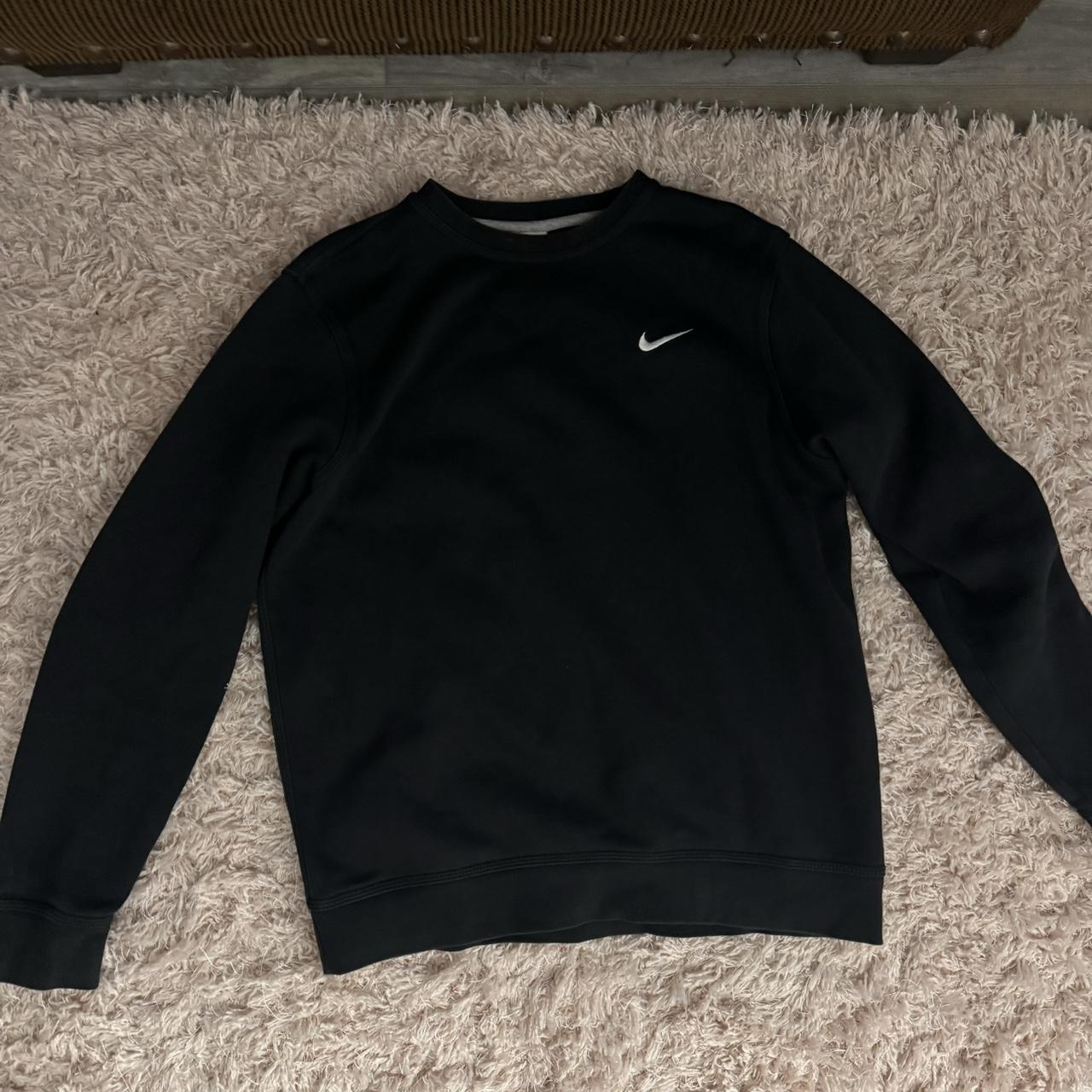 large black nike crewneck prices are... - Depop