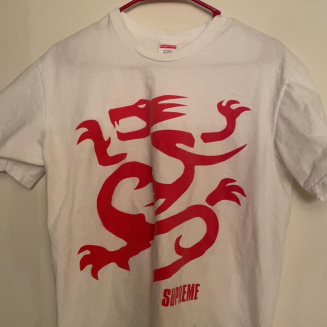 Supreme Mobb Deep Dragon white T-shirt in Red