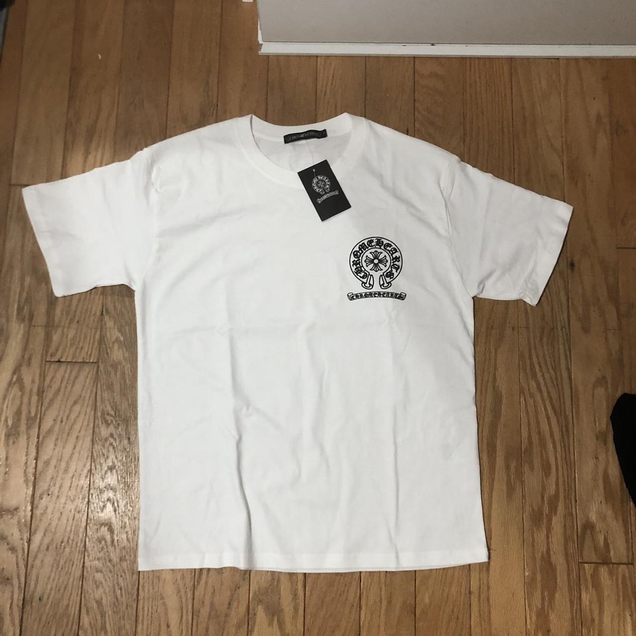 White chrome hearts T-shirt brand new with tags size... - Depop