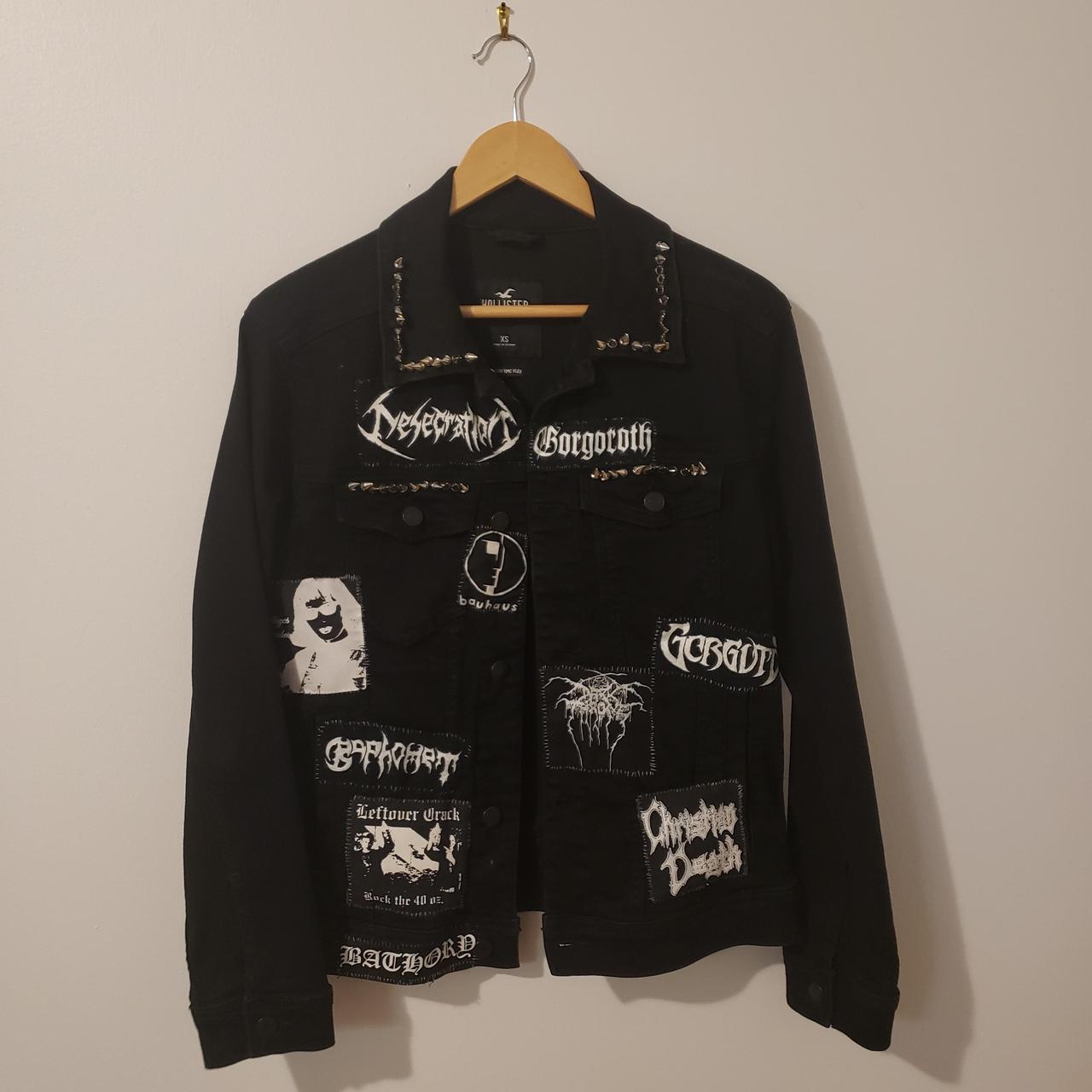 battle jacket patches include desecration,... - Depop