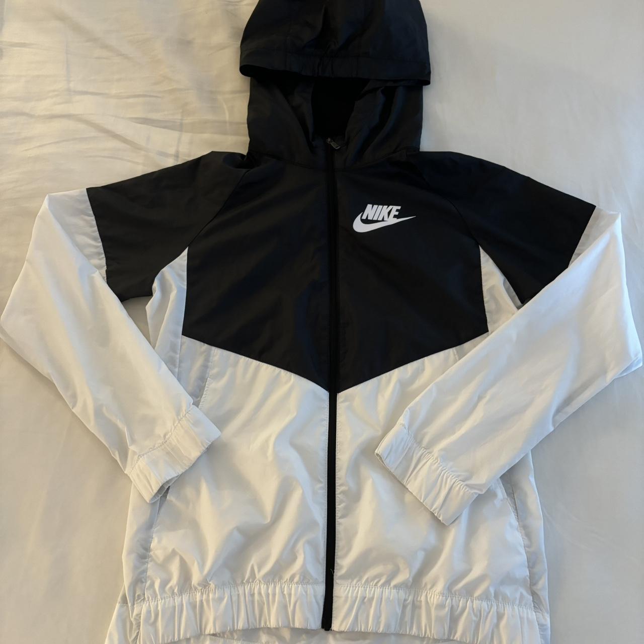 Nike raincoat black and white deals