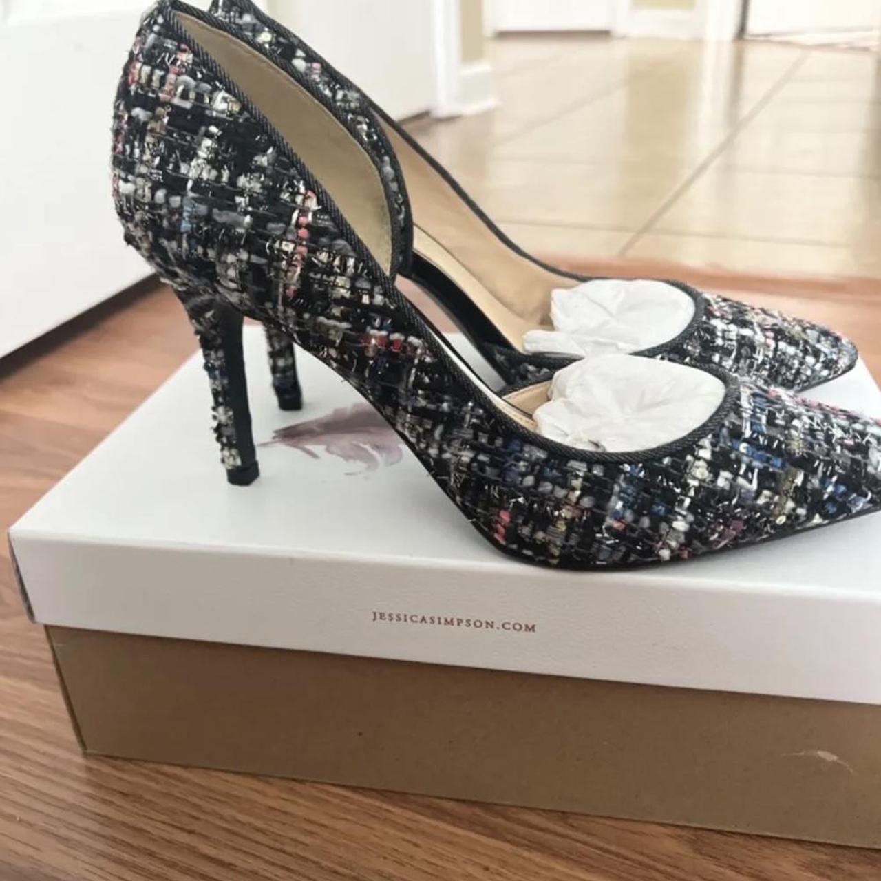 Jessica simpson multi colored heels best sale