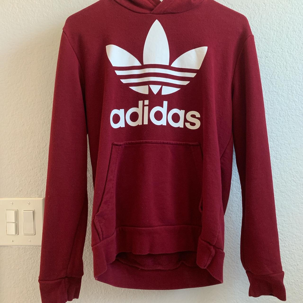 Burgundy adidas deals sweater womens