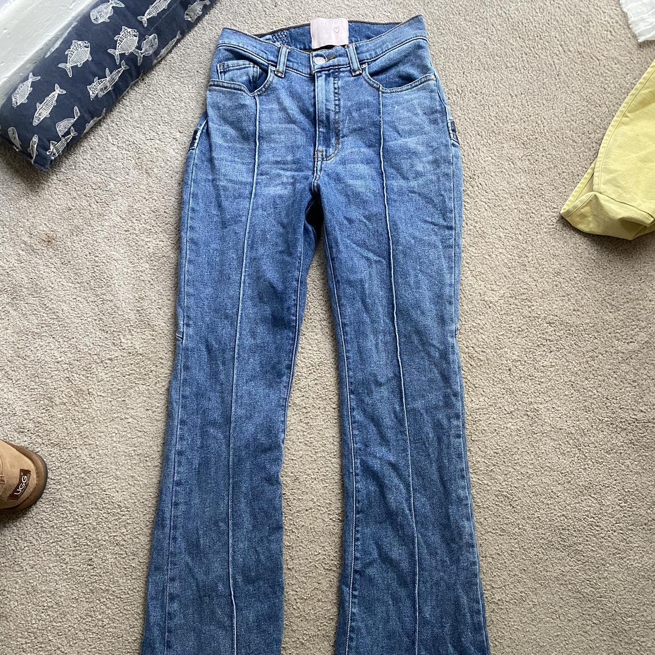 Revice flare star bum jeans - Depop