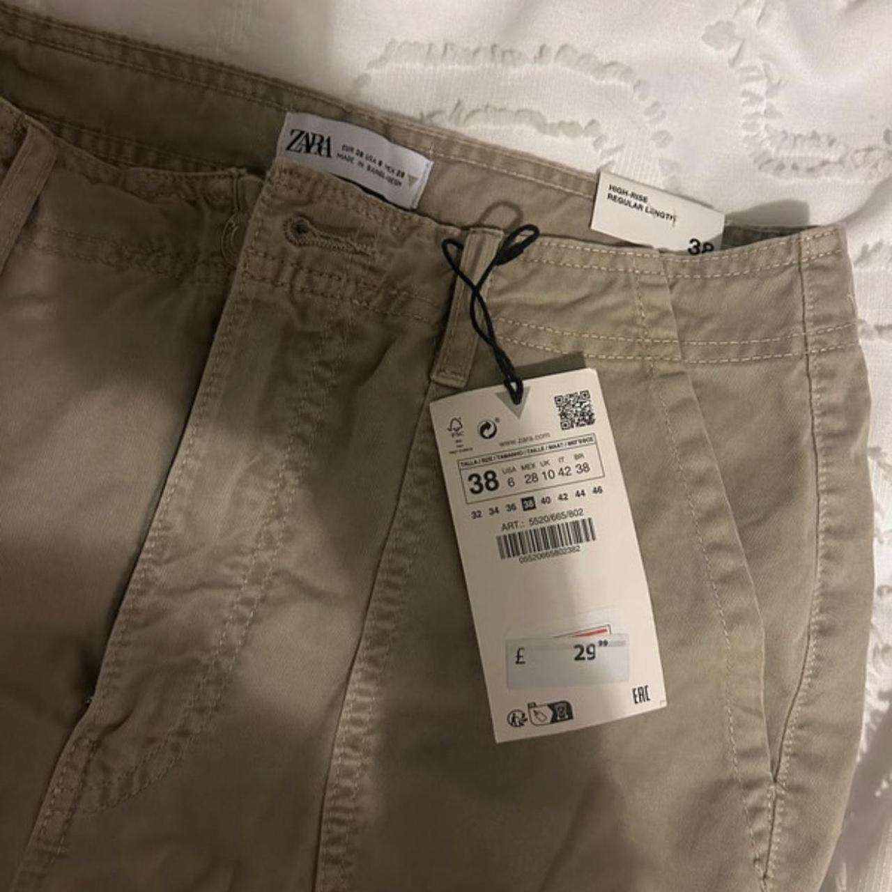Trousers Zara Mex 42 Zara Beige Cargos Brand New Size 10