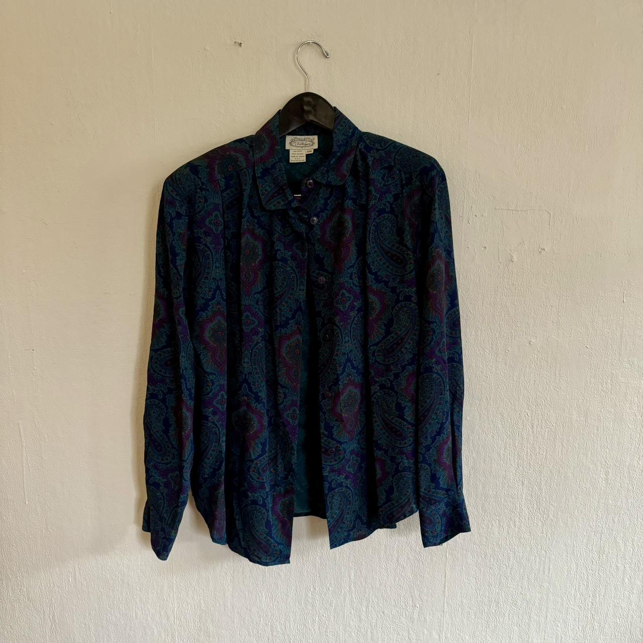 Super rad 1980s paisley blouse. Size 18. - Depop