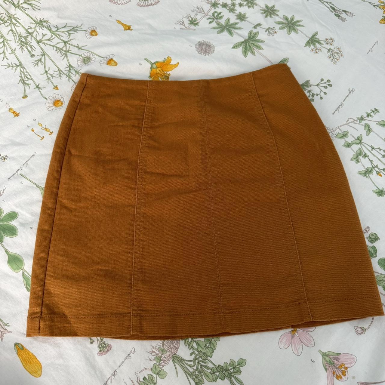 dark yellow mustard (short pencil) skirt brand:... - Depop