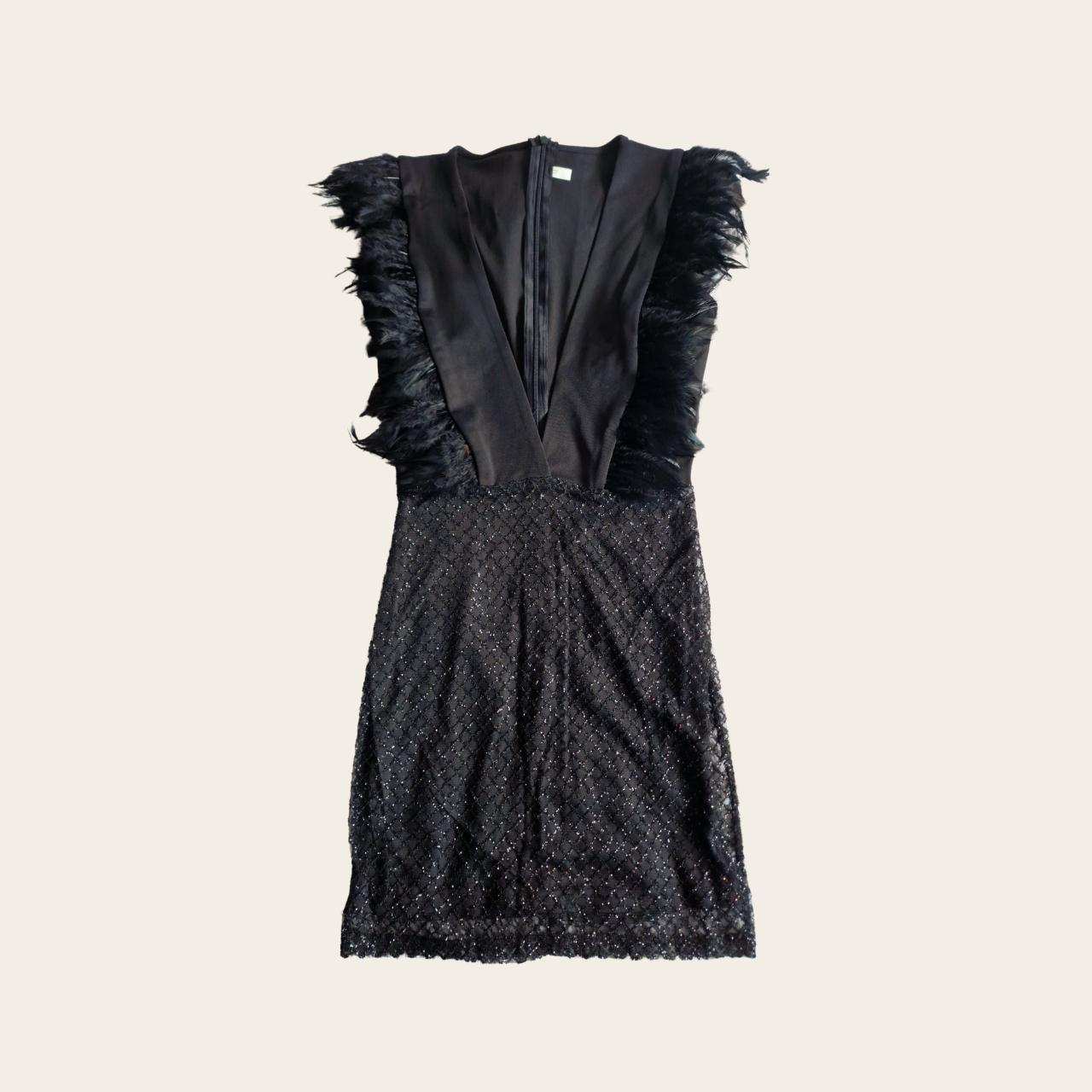 Lamarque Triana Strapless Ostrich-Feather Mini Dress