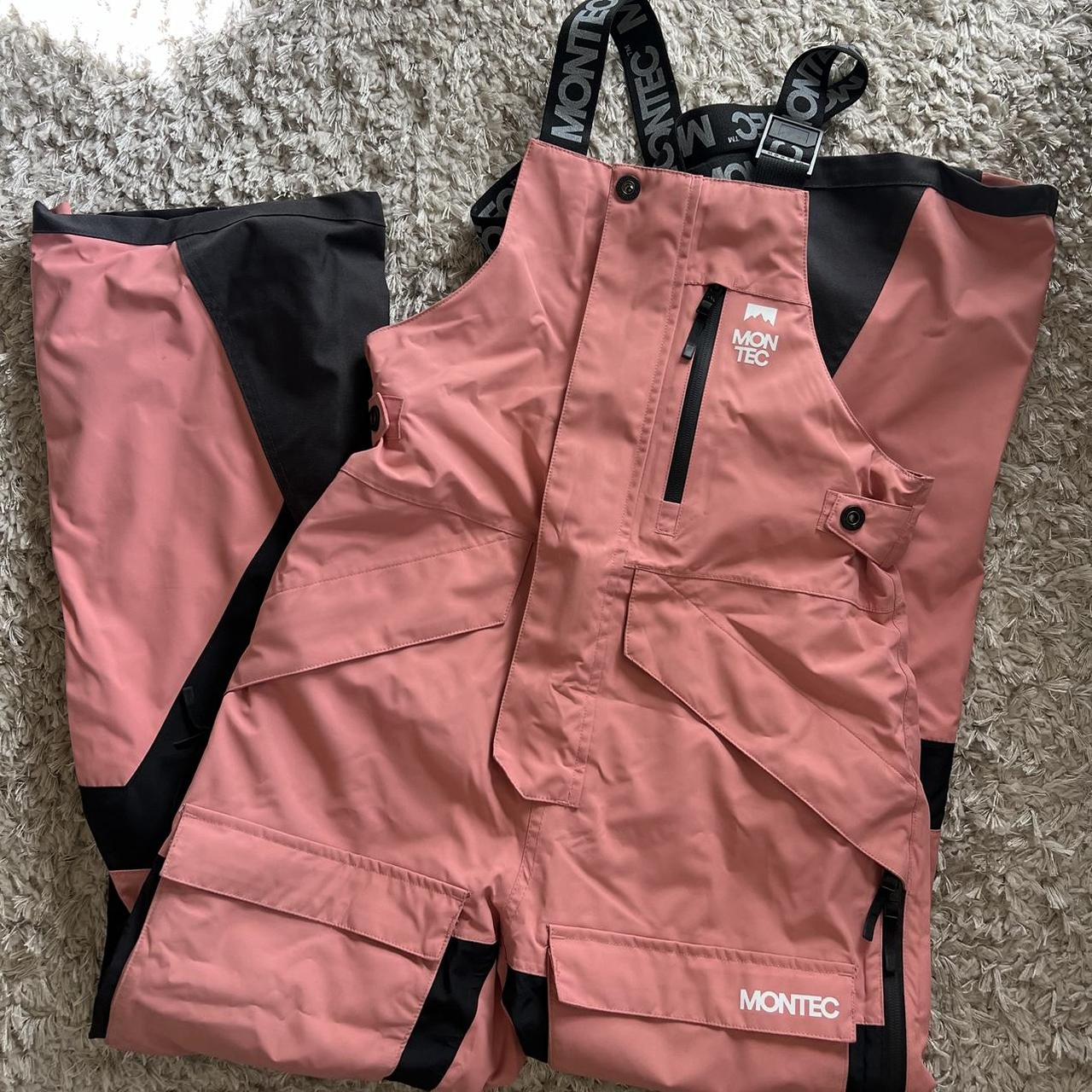 Montec ski pink set XS Ski bib and jacket... Depop