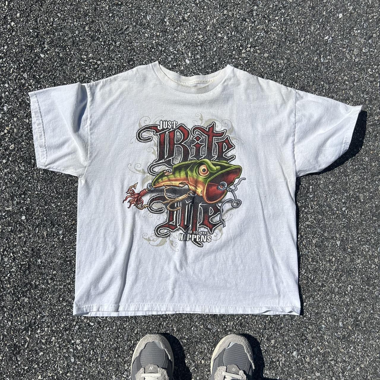 Very unique vintage fishing shirt very cool graphic - Depop