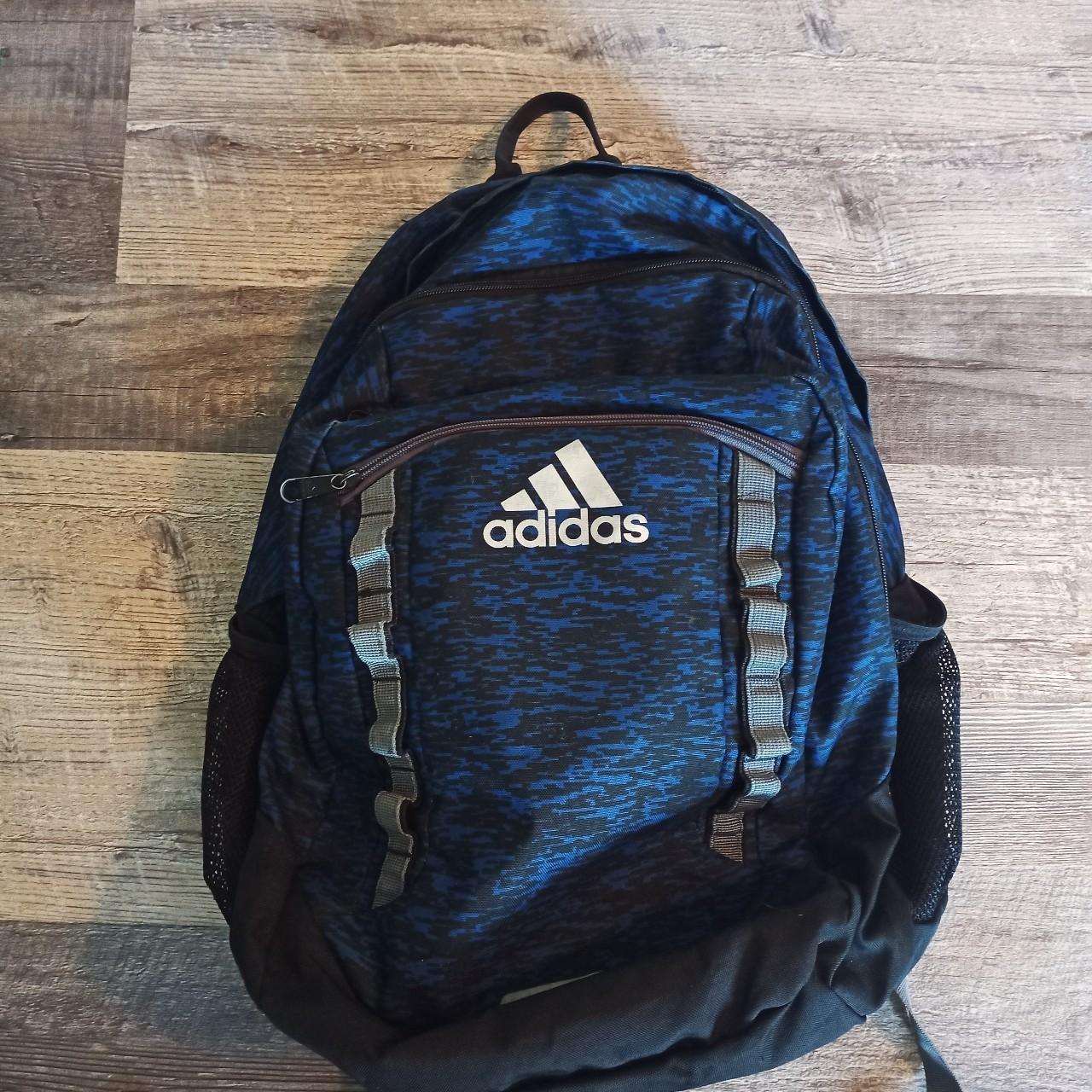 Blue Adidas backpack Condition-used - Depop