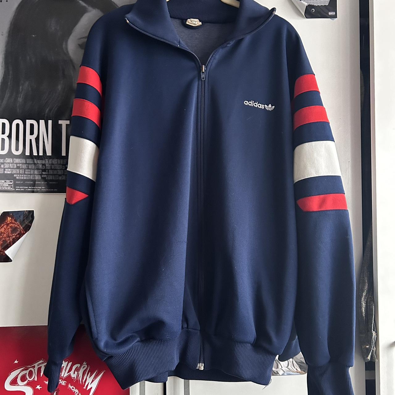 vintage adidas zip up great condition tag is... - Depop