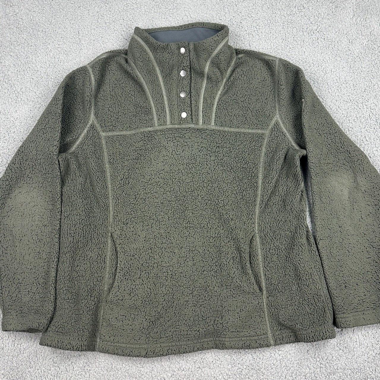 Kuhl Sweater Womens XL Green Pullover Fleece Quarter - Depop
