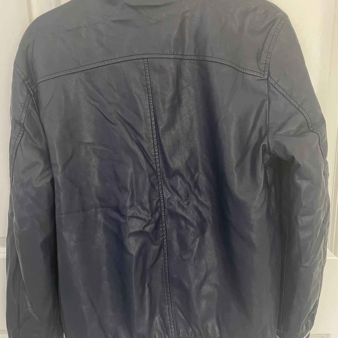 21 Men blue leather jacket - Depop