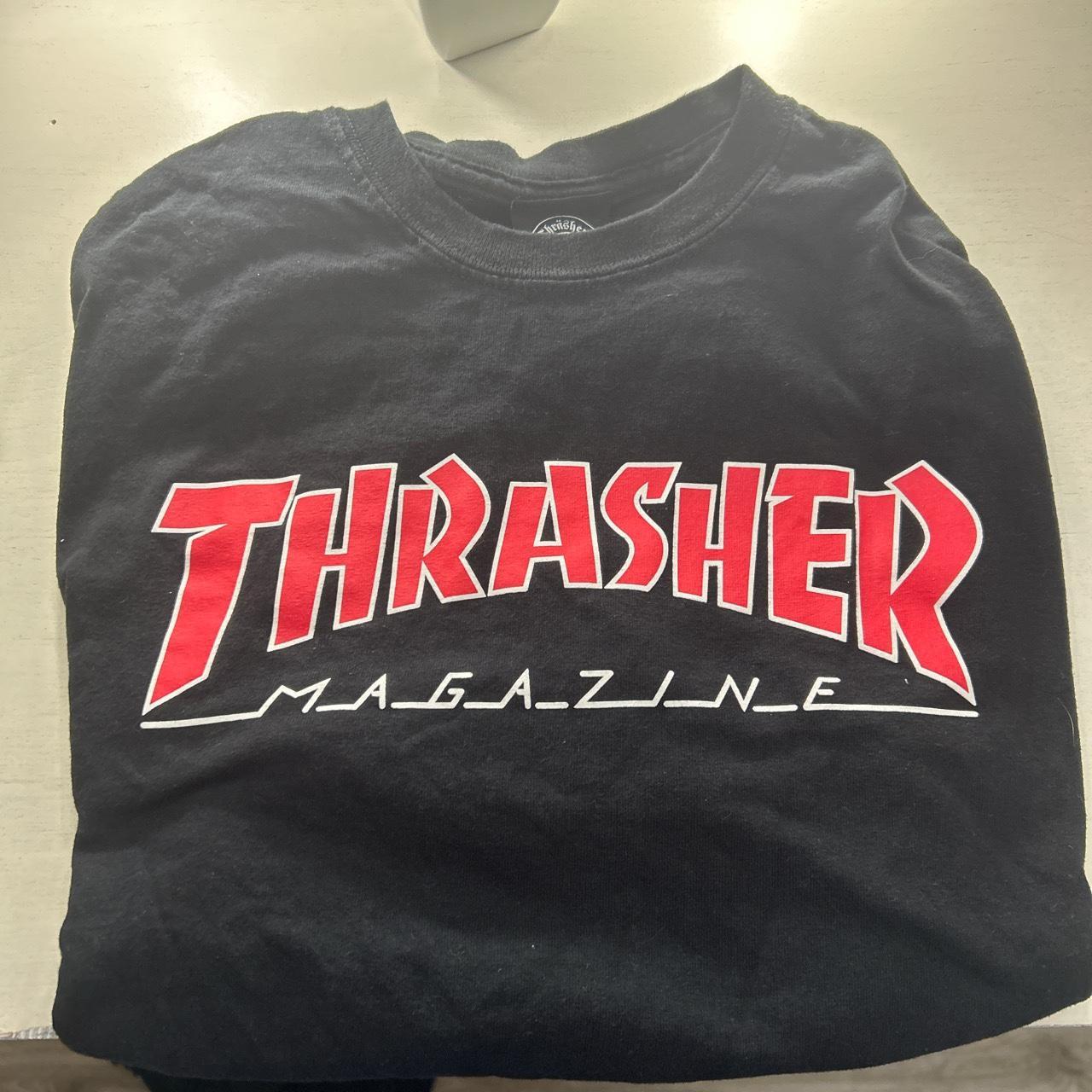 Thrasher Men's Grey and Red T-shirt