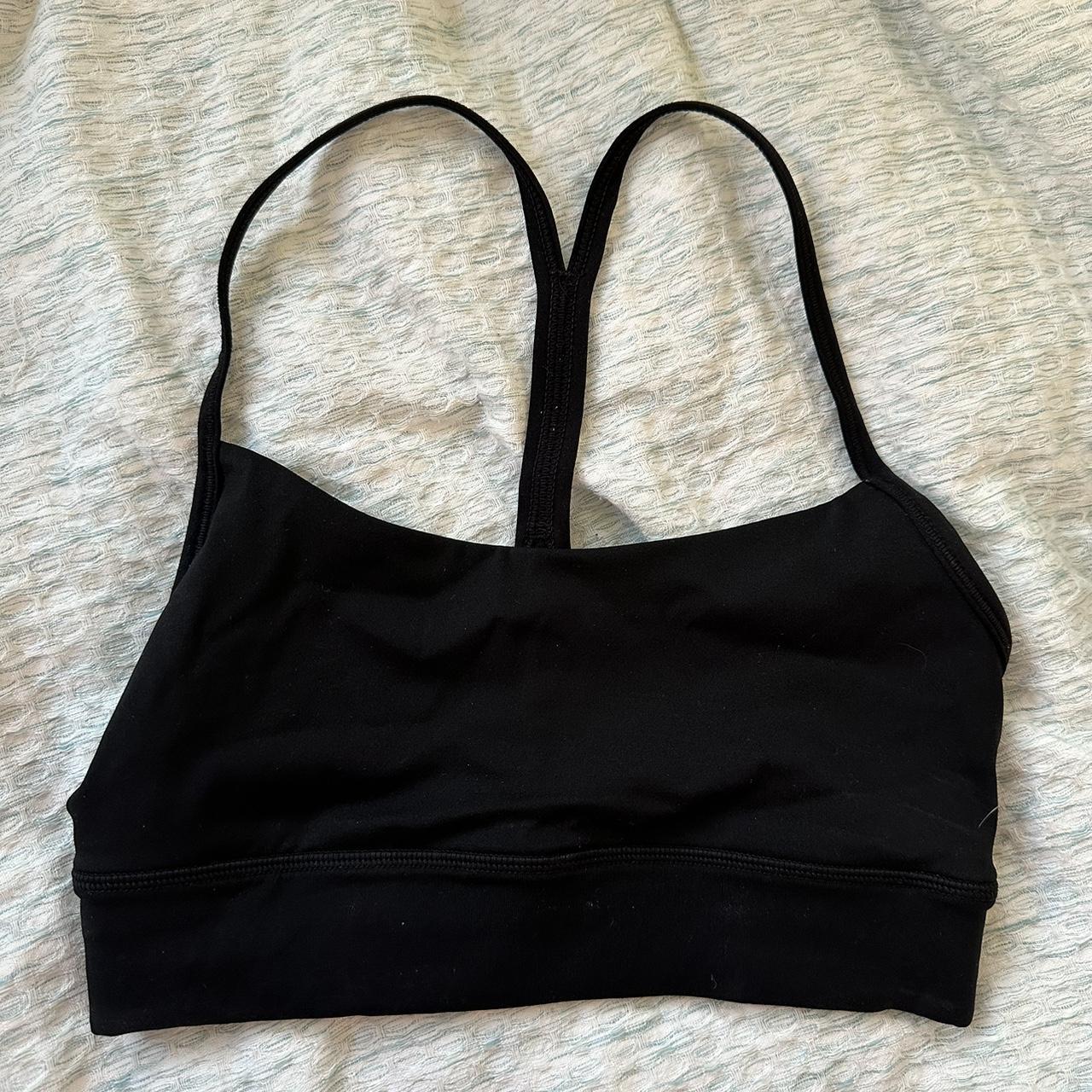 Black Lululemon sports bra Size 2 Dupe - Depop