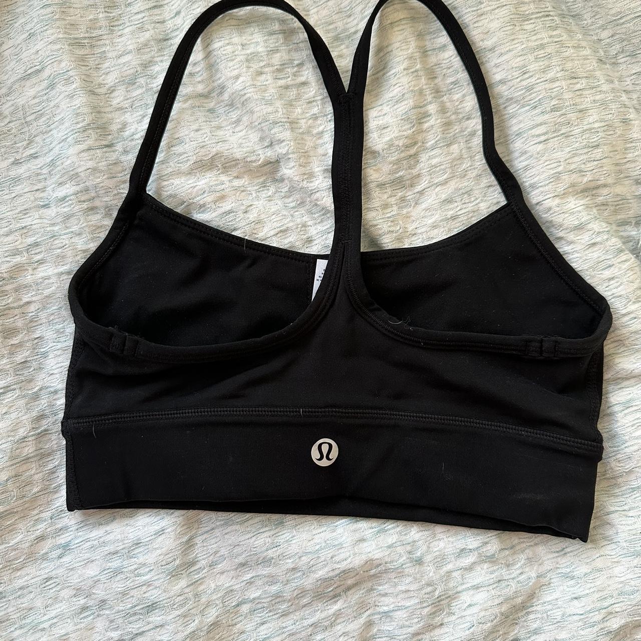 Black Lululemon sports bra Size 2 Dupe - Depop