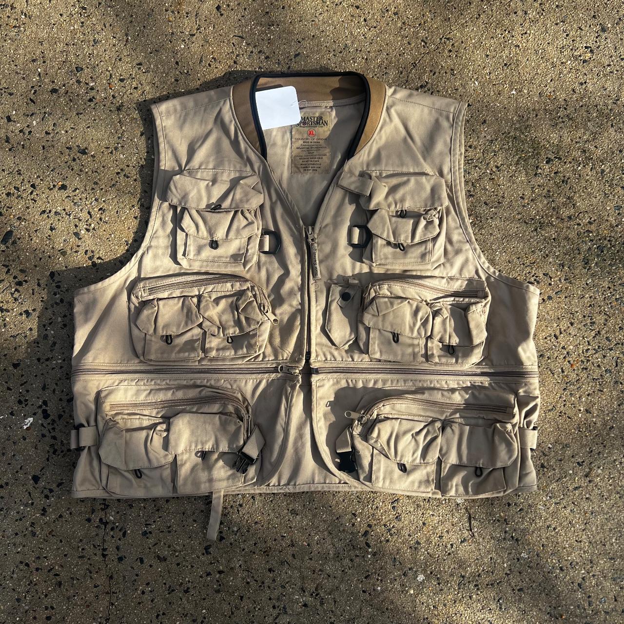 Master Sportsman tan fishing vest Size XL No flaws - Depop