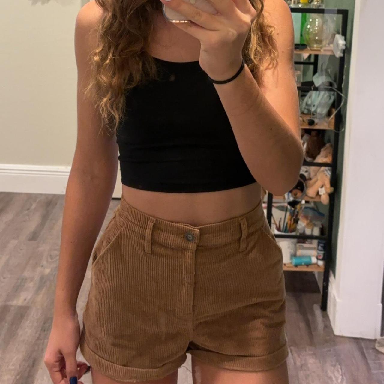 Brown hollister corduroy shorts