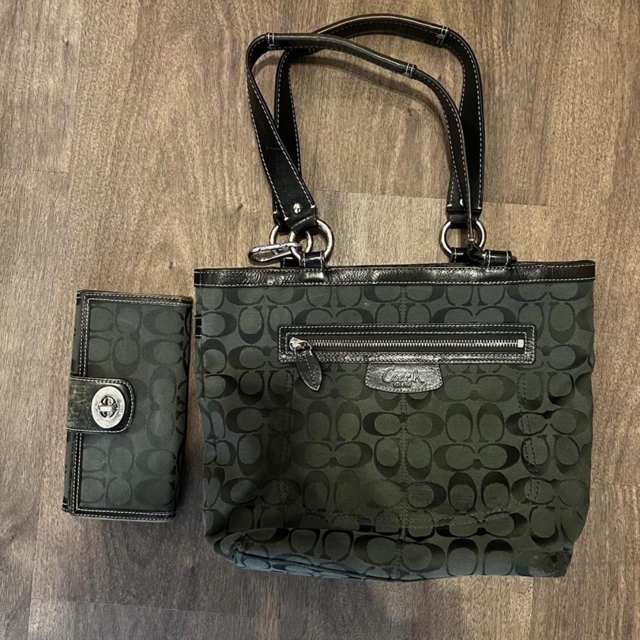 Leather Purse Coach Emerald Green Handbag NWT COACH Zip Top