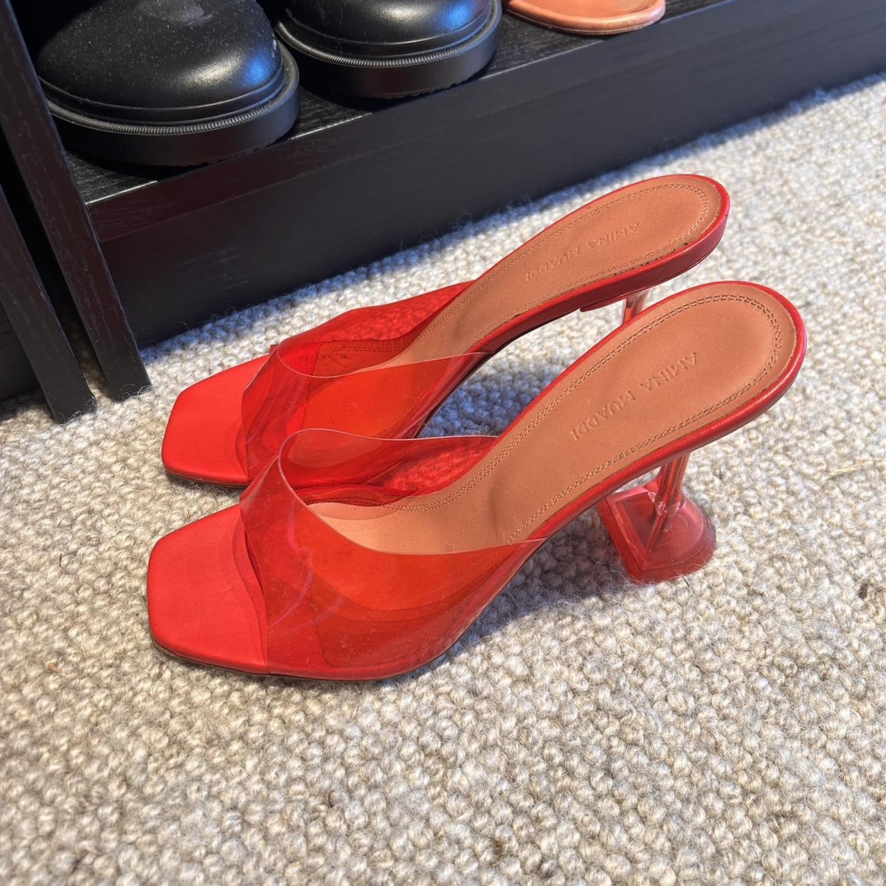 amina muaddi red heels