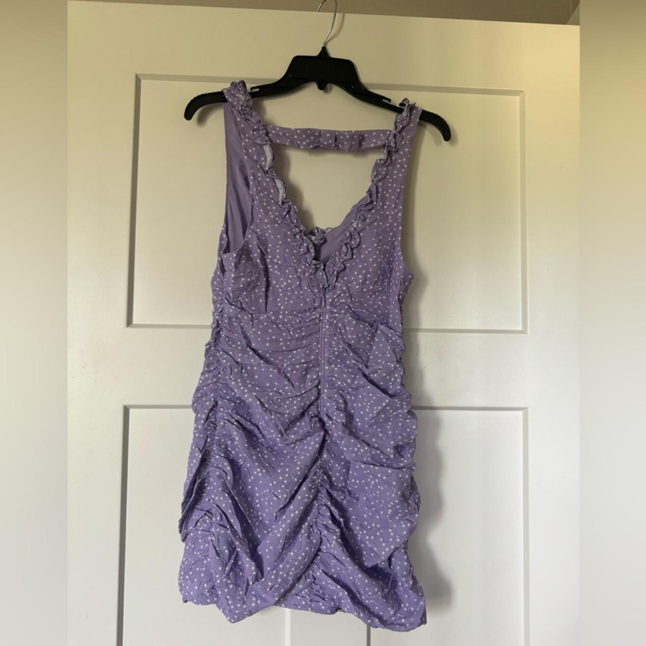 NWT outlet For Love and Lemons Chelsea Purple Polka Dot Mini Dress