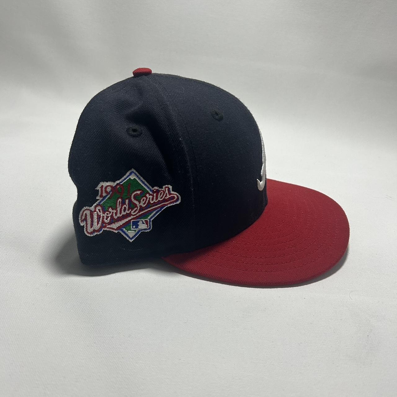 New Era Atlanta Braves Fitted Hat Size 7 3/8 or 58.7cm - Depop