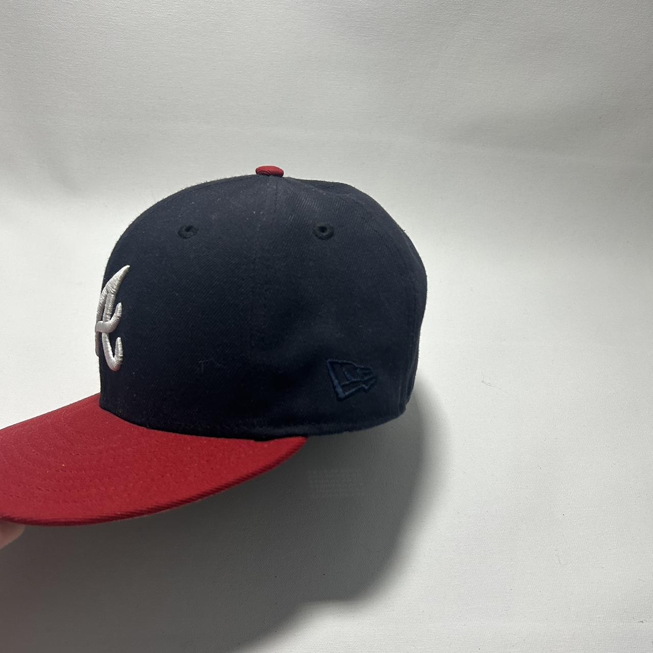 New Era Atlanta Braves Fitted Hat Size 7 3/8 or 58.7cm - Depop