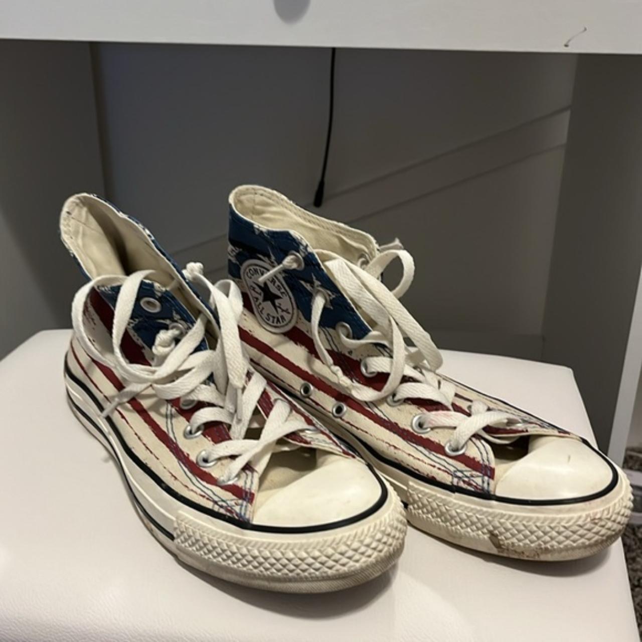 American flag converse It will look perfect with a... Depop