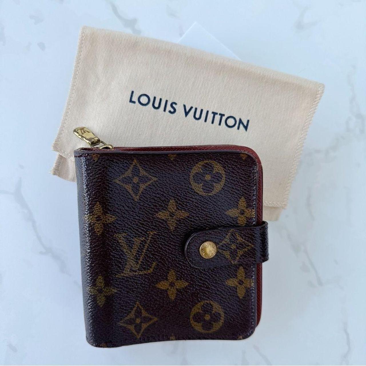 Louis Vuitton Monogram Compact zipper wallet Vintage - Depop