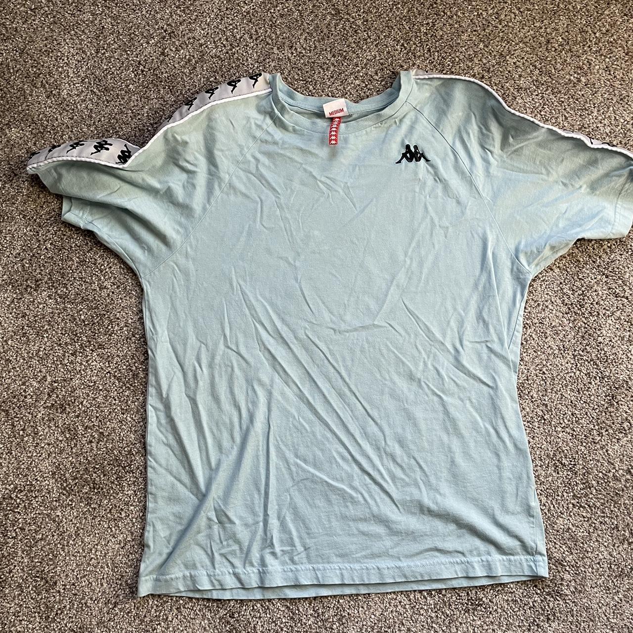 Baby Blue Kappa Shirt Kappa streetwear Depop
