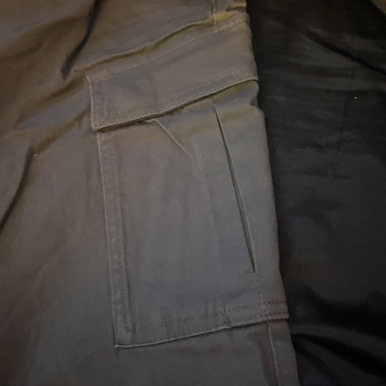 dark grey h&m cargos never worn - Depop