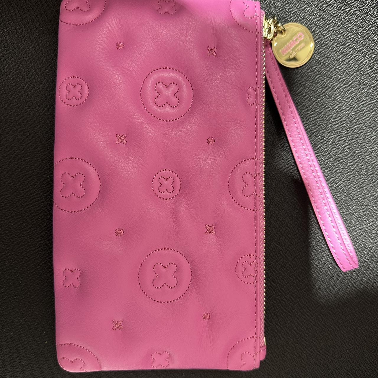Mimco pink splash pouch- used once. In near new... - Depop